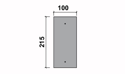 Prestressed Concrete Standard Duty Lintel 100x215 R22 Diagram
