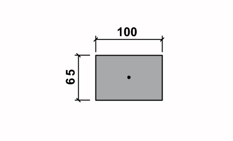 Prestressed Concrete Standard Duty Lintel 100x65 Diagram