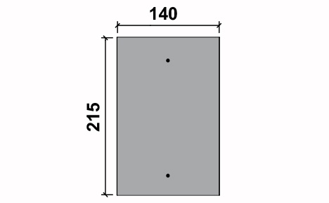 Prestressed Concrete Standard Duty Lintel 140-width 215-length Diagram