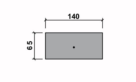 Prestressed Concrete Standard Duty Lintel Diagram 140x65