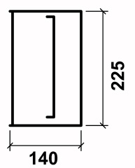 Stressline Internal 140 Cavity Wall Extra Heavy Duty Box Lintel Diagram