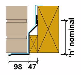 Stressline 50-65 Cavity Timber Frame Lintel Diagram