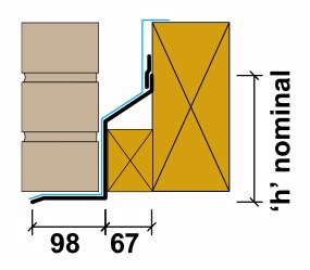Stressline 70-85 Cavity Timber Frame Lintel Diagram