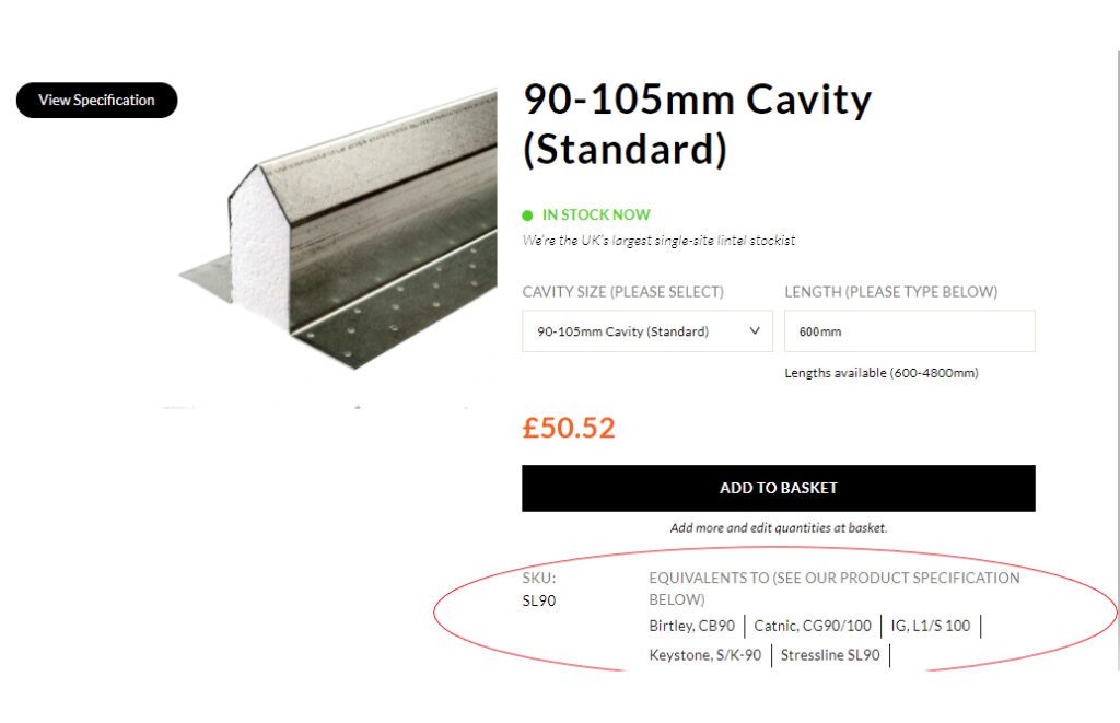 Steel Lintel Technical Data | UKLintels Ltd | Catnic & Steel Lintels